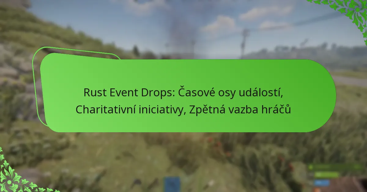 Rust Event Drops: Časové osy událostí, Charitativní iniciativy, Zpětná vazba hráčů