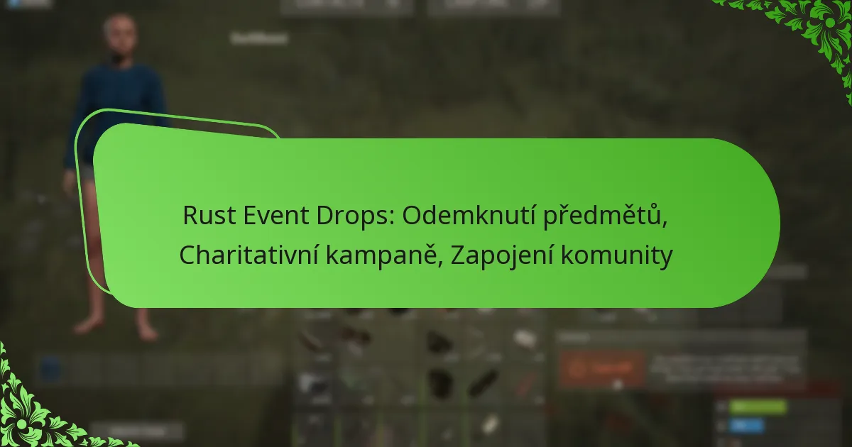 Rust Event Drops: Odemknutí předmětů, Charitativní kampaně, Zapojení komunity