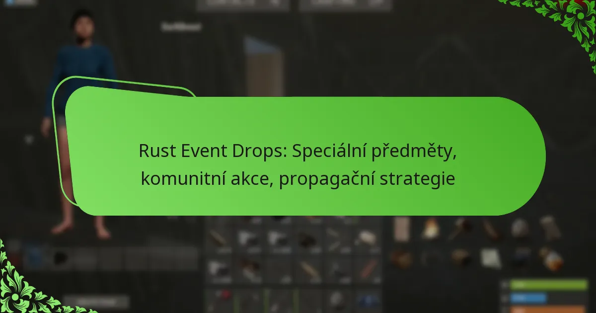 Rust Event Drops: Speciální předměty, komunitní akce, propagační strategie