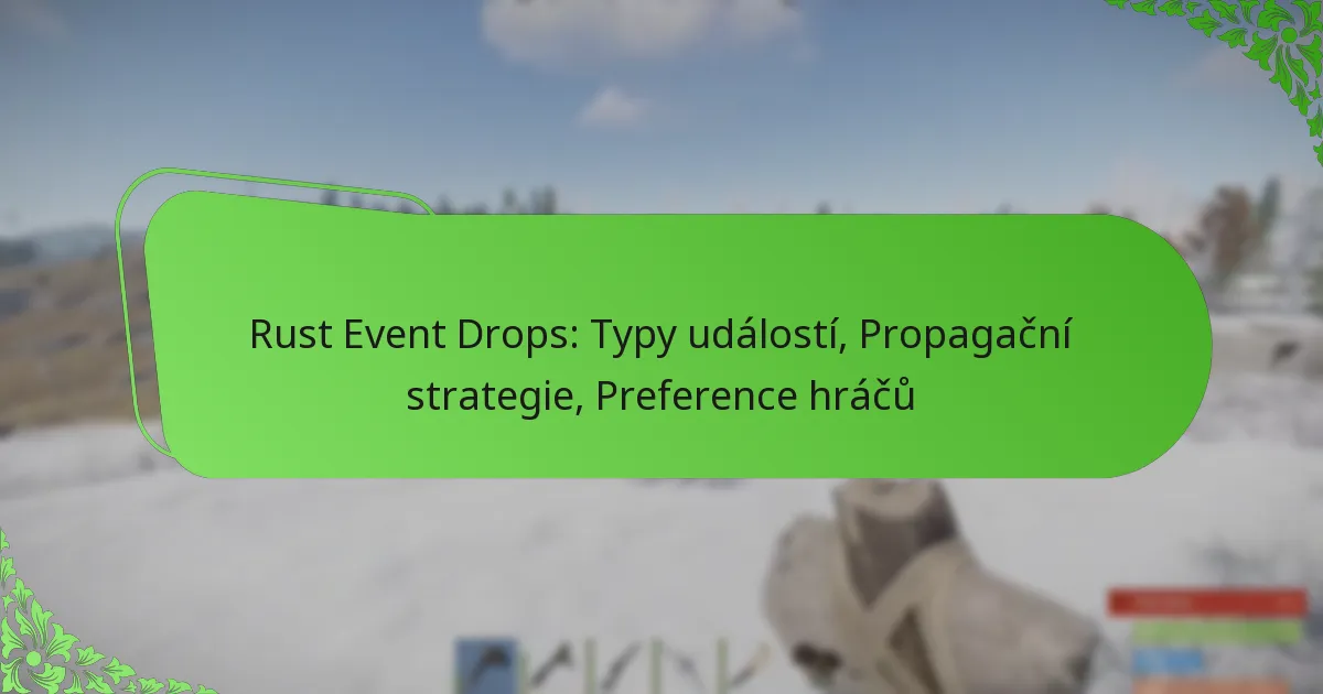 Rust Event Drops: Typy událostí, Propagační strategie, Preference hráčů
