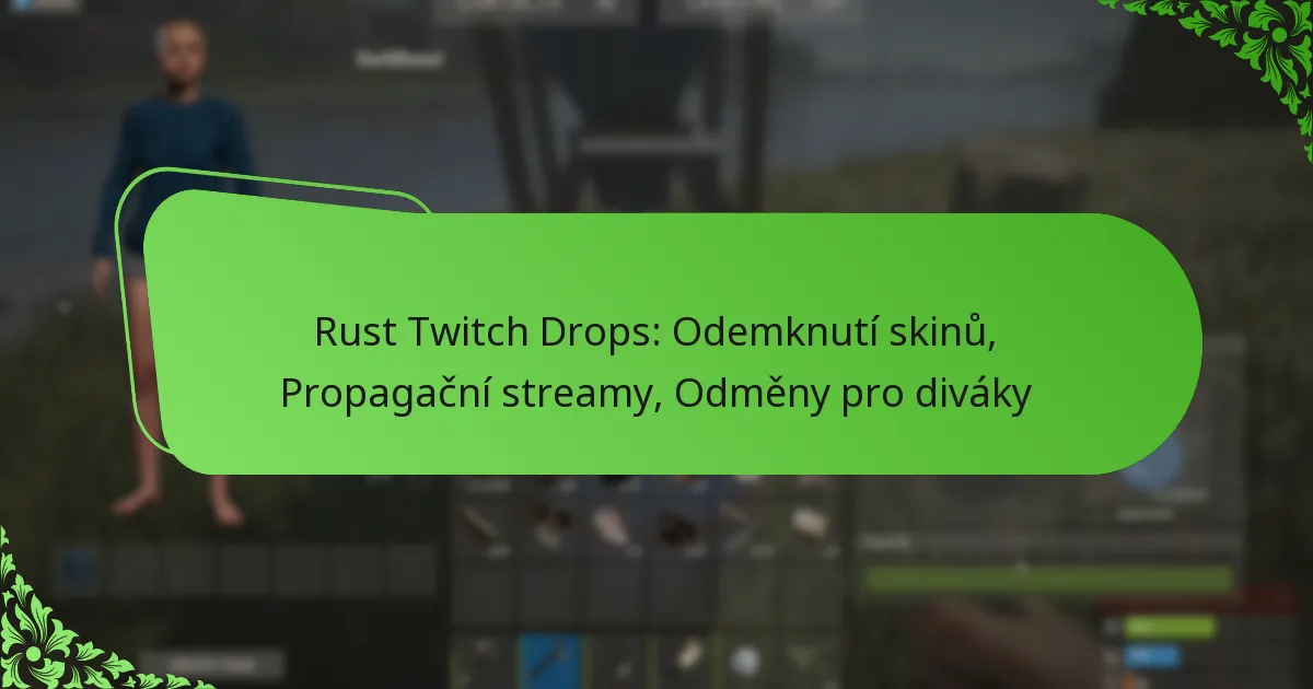 Rust Twitch Drops: Odemknutí skinů, Propagační streamy, Odměny pro diváky