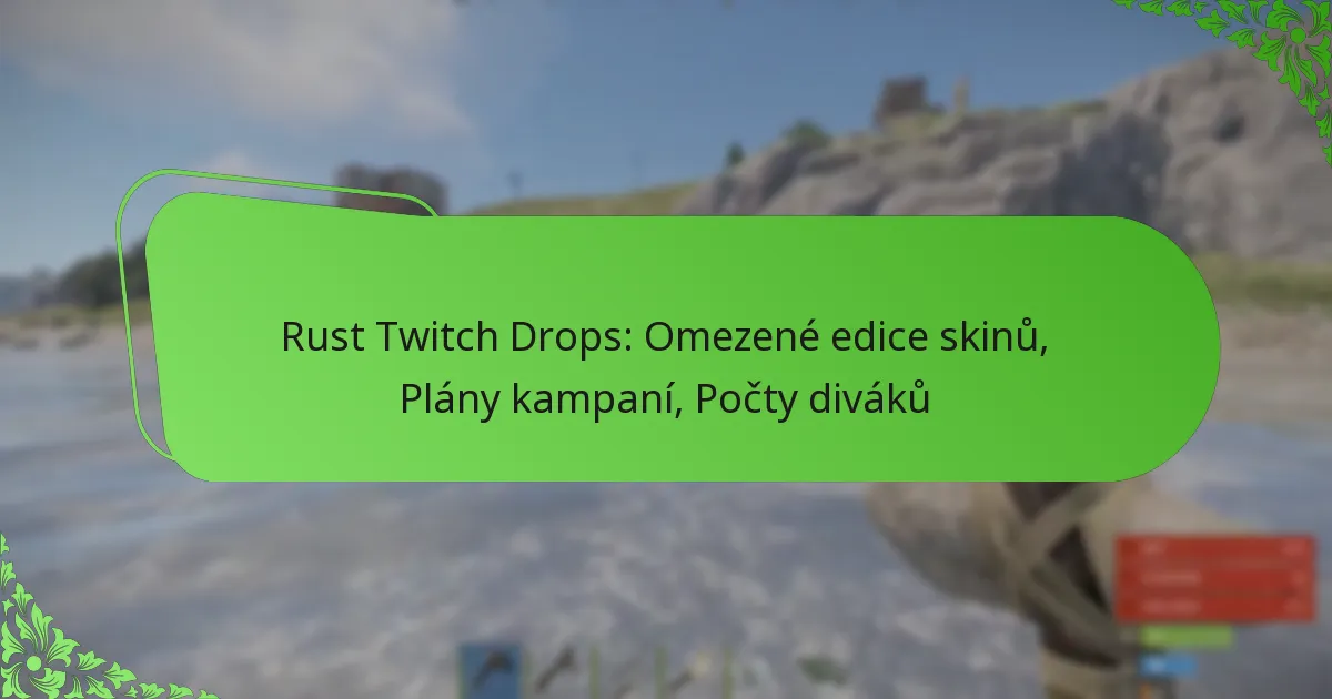 Rust Twitch Drops: Omezené edice skinů, Plány kampaní, Počty diváků